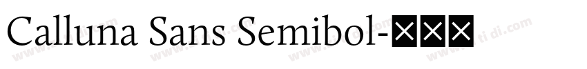 Calluna Sans Semibol字体转换
